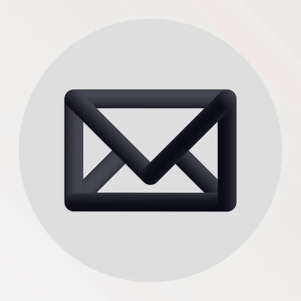 Εικονίδιο Ηλεκτρονικού Ταχυδρομείου Επιστολή Αναμειγνύονται Έντονη Μαύρη Γραμμή Εικονογράφηση Διάνυσμα — Διανυσματικό Αρχείο