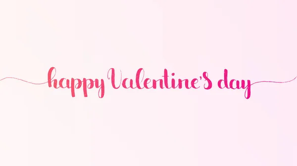 Happy Valentine Day Scrisori Mână Februarie Caligrafie Vectorială Modernă Trasă — Vector de stoc