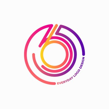 365 numara. Günlük logo tasarım şablonu