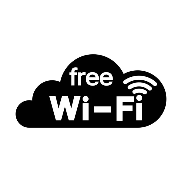Бесплатный Wi-Fi, векторная обработка, изоляция на белом фоне. — стоковый вектор