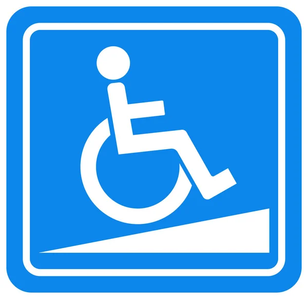 Ramp For the Disabled Symbol Sign, Векторна ілюстрація, Ізоляція на білому тлі лейблу. ЕПС10 — стоковий вектор