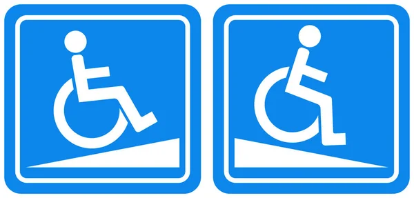 Rampa per il segno del simbolo disabilitato, illustrazione vettoriale, isolato su etichetta di sfondo bianco. EPS10 — Vettoriale Stock