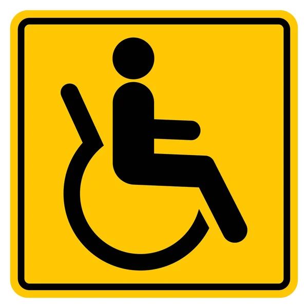 Signe de symbole handicapé de toilette, illustration vectorielle, isolement sur l'étiquette blanche de fond. PSE10 — Image vectorielle