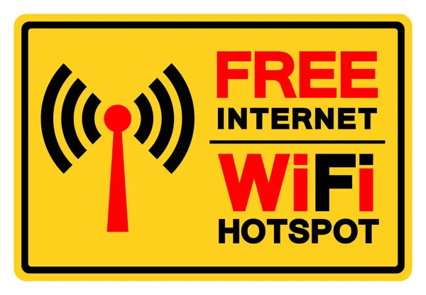 Free internet wifi hotspot symbol sign, vektorillustration, isolieren auf weißem hintergrund label .eps10 — Stockvektor