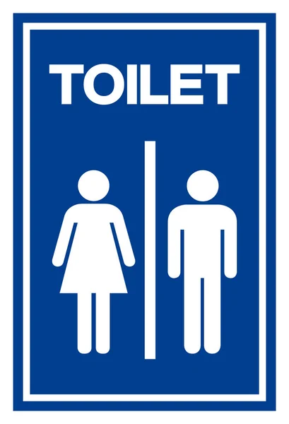 Signe de symbole de toilette, illustration vectorielle, isolement sur l'étiquette blanche de fond .EPS10 — Image vectorielle