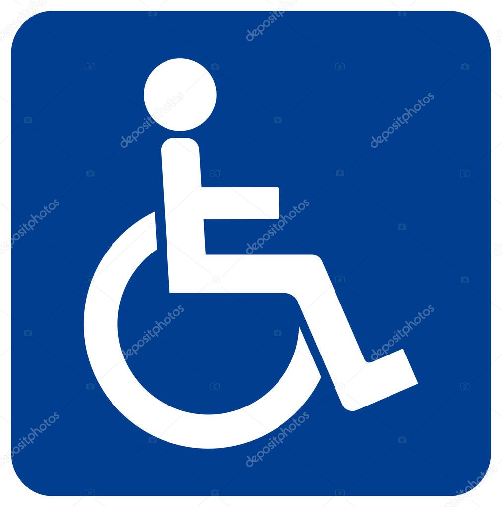 Toilet Disabled Symbol Sign, Vector Illustration, Isolate On White Background Label. EPS10 