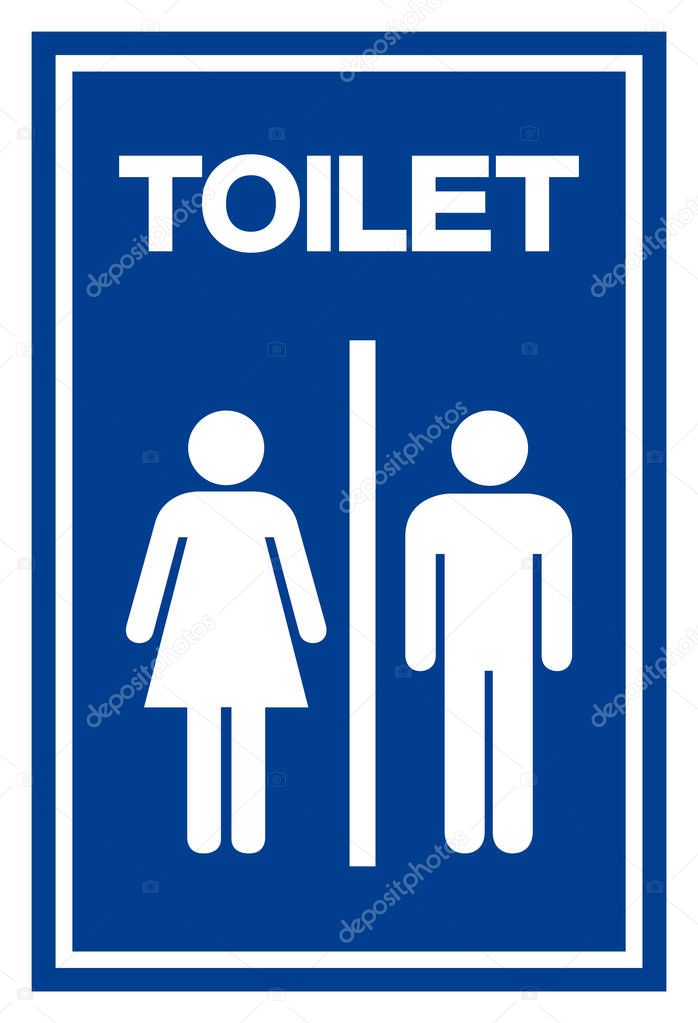 Toilet Symbol Sign, Vector Illustration, Isolate On White Background Label .EPS10 