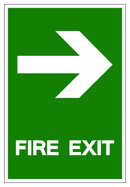 Brand Exit symbol tecken, vektor illustration, isolera på vit bakgrund etikett. Eps10 — Stock vektor