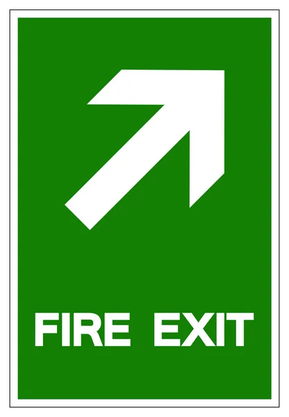 Brand Exit symbol tecken, vektor illustration, isolera på vit bakgrund etikett. Eps10 — Stock vektor