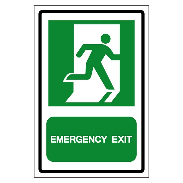 Emergency Exit Symbool Sign, Vector Illustration, Isoleer op wit achtergrond label. EPS10 — Stockvector