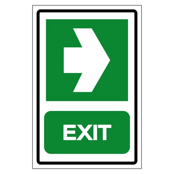 Exit Symbool Sign, Vector Illustration, Isoleer op wit achtergrond label. EPS10 — Stockvector