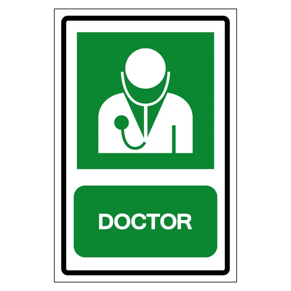 Arzt-Symbol-Zeichen, Vektor-Illustration, Isolat auf weißem Hintergrund-Etikett. EPS10 — Stockvektor