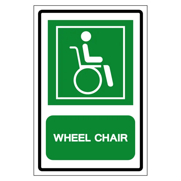 Wheel Chair Νοσοκομείο Σύμβολο, Διάνυσμα Εικονογράφηση, Απομονώστε σε λευκό φόντο εικονίδιο. EPS10 — Διανυσματικό Αρχείο