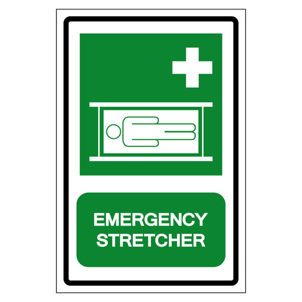 Экстренный Носилки Символ, векторная иллюстрация, изолировать на белом фоне этикетка .EPS10 