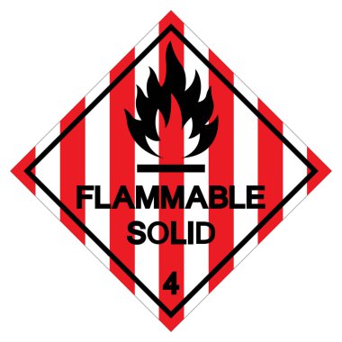 Flammable Solid Symbol Sign ,Vector Illustration, Isolate On White Background Label .EPS10 clipart