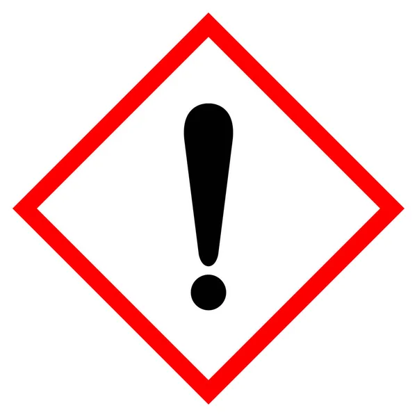 Segno del simbolo del segno di esclamazione, illustrazione vettoriale, isolato sull'etichetta bianca dello sfondo .EPS10 — Vettoriale Stock