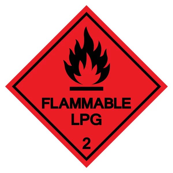 Flammable LPG Symbol Sign ,Vector Illustration, Isolate On White Background Label .EPS10 — Stock Vector