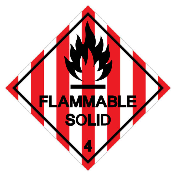 Flammable Solid Symbol Sign ,Vector Illustration, Isolate On White Background Label .EPS10