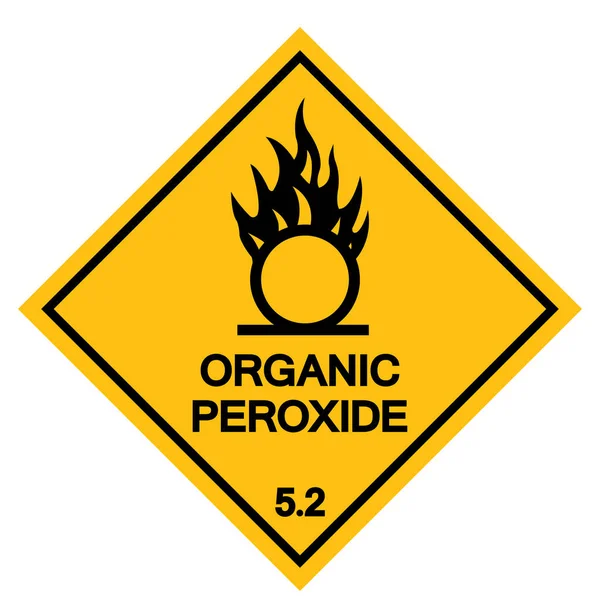 Organik Peroksit Sembol İşareti ,Vektör İllüstrasyon, Beyaz Arka Plan Etiketi Üzerinde İzole . Eps10