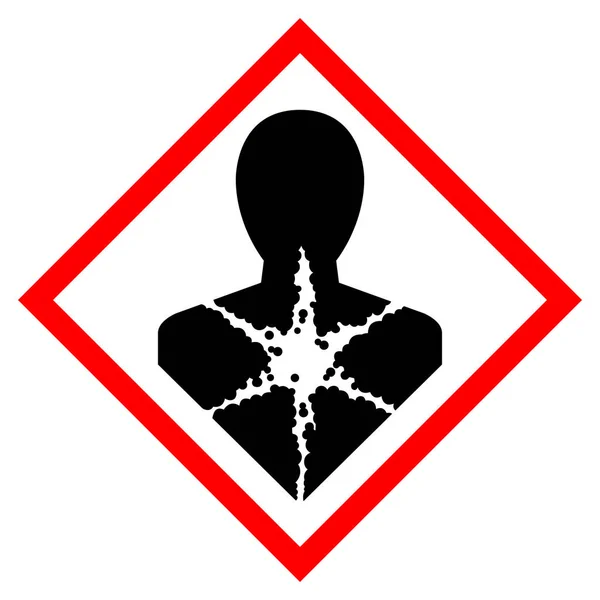 Danger pour la santé à long terme, Pictogramme des dangers du SGH, Illustration vectorielle, Isoler sur l'étiquette de fond blanche .EPS10 — Image vectorielle