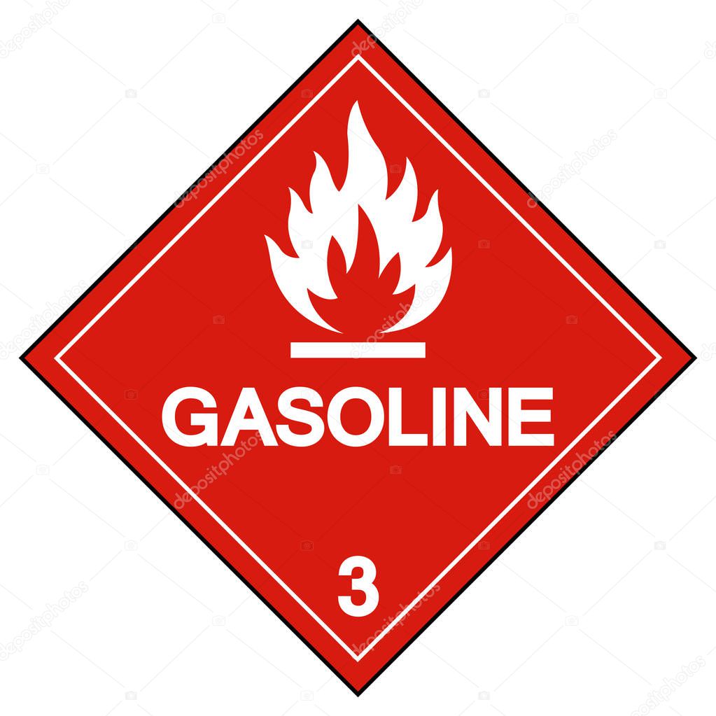 Gasoline Symbol Sign,Vector Illustration, Isolate On White Background, Label .EPS10 