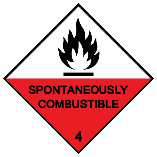 Spontaneously Combustible Symbol Sign, Vector Illustration, Isolate On White Background Label. EPS10 — Stock Vector