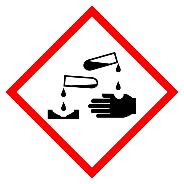 Σύμβολο διάβρωσης σημάδι, διανυσματική απεικόνιση, απομονώσει σε λευκό φόντο Label .EPS10 — Διανυσματικό Αρχείο