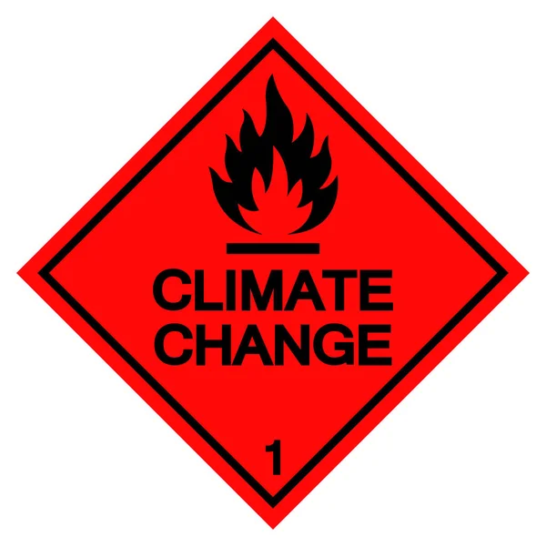 Signo de símbolo de cambio climático, ilustración vectorial, aislado en la etiqueta de fondo blanco. EPS10 — Vector de stock