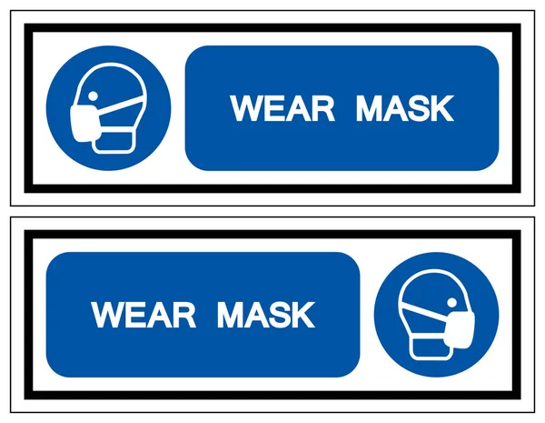 Use el signo de símbolo de máscara, ilustración vectorial, aislado en la etiqueta de fondo blanco. EPS10 — Archivo Imágenes Vectoriales