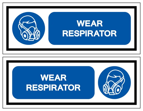 Use Signo de Símbolo de Respirador, Ilustración de Vectores, Aislado en la Etiqueta de Fondo Blanco. EPS10 — Vector de stock