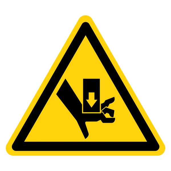 Fuerza de aplastamiento de mano desde arriba Signo de símbolo, Ilustración de vectores, Aislar en la etiqueta de fondo blanco .EPS10 — Vector de stock
