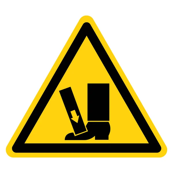 Foot Crush Force von oben Symbol-Zeichen, Vektor-Illustration, isoliert auf weißem Hintergrund-Etikett .EPS10 — Stockvektor