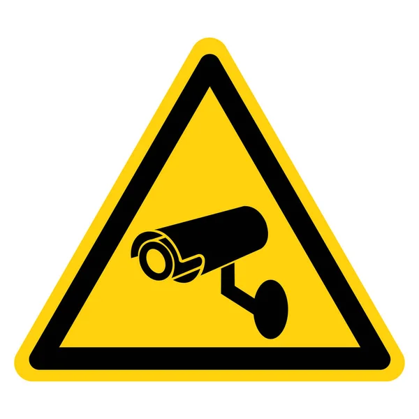 Signe de symbole de caméra de sécurité CCTV, illustration vectorielle, isolement sur étiquette de fond blanc .EPS10 — Image vectorielle