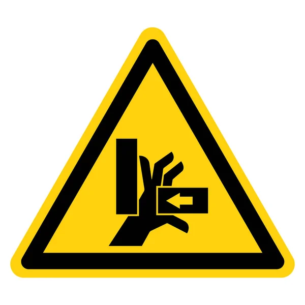 Force d'écrasement à la main du signe de symbole droit, illustration vectorielle, isolement sur l'étiquette de fond blanche .EPS10 — Image vectorielle