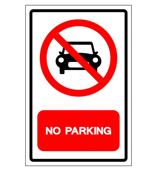 Sin signo de símbolo de estacionamiento, ilustración de vectores, aislado en la etiqueta de fondo blanco. EPS10 — Archivo Imágenes Vectoriales