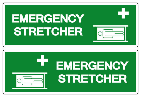 Экстренный Носилки Символ, векторная иллюстрация, изолировать на белом фоне этикетка .EPS10 