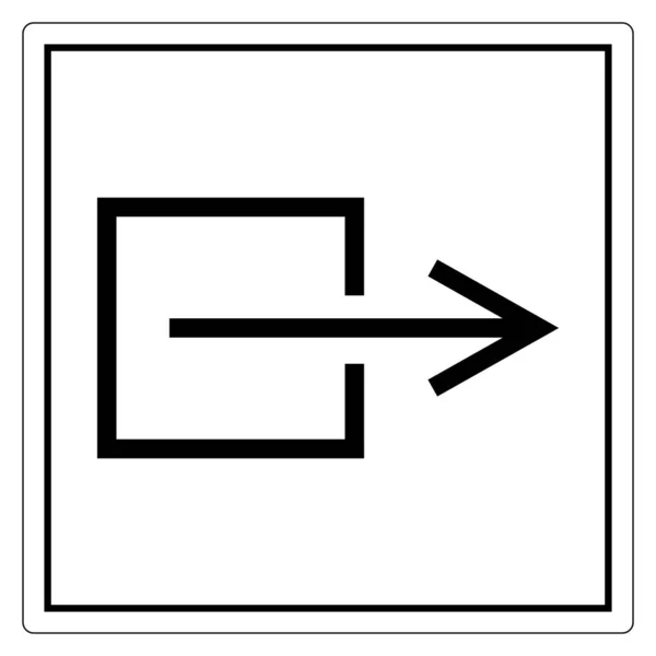 Wyjście Wyjście Nieelektryczne Symbol znak, Ilustracja wektora, Izolacja na białym tle etykiety. EPS10 — Wektor stockowy