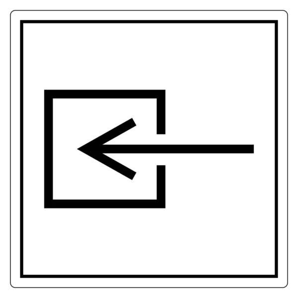 Eingang Nicht-elektrisches Symbol-Zeichen, Vektorillustration, Isoliert auf weißem Hintergrundetikett. EPS10 — Stockvektor