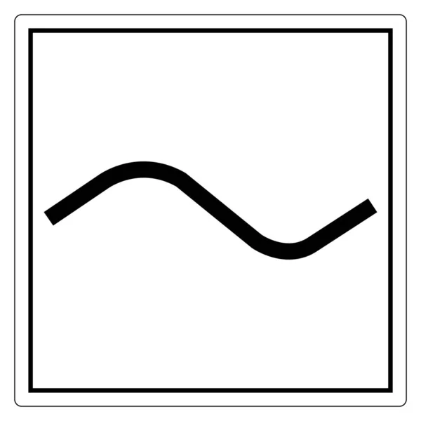 Střídavý symbol střídavého napětí, vektorový obrázek, izolovat na bílém pozadí štítek. Eps10 — Stockový vektor