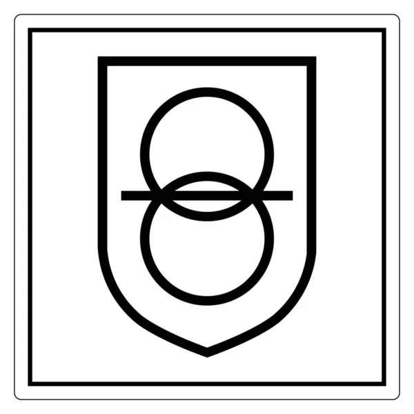 Bezpieczeństwo izolowanie transformator symbol znak, wektor ilustracji, wyizolować na białym tle Label. Eps10 — Wektor stockowy