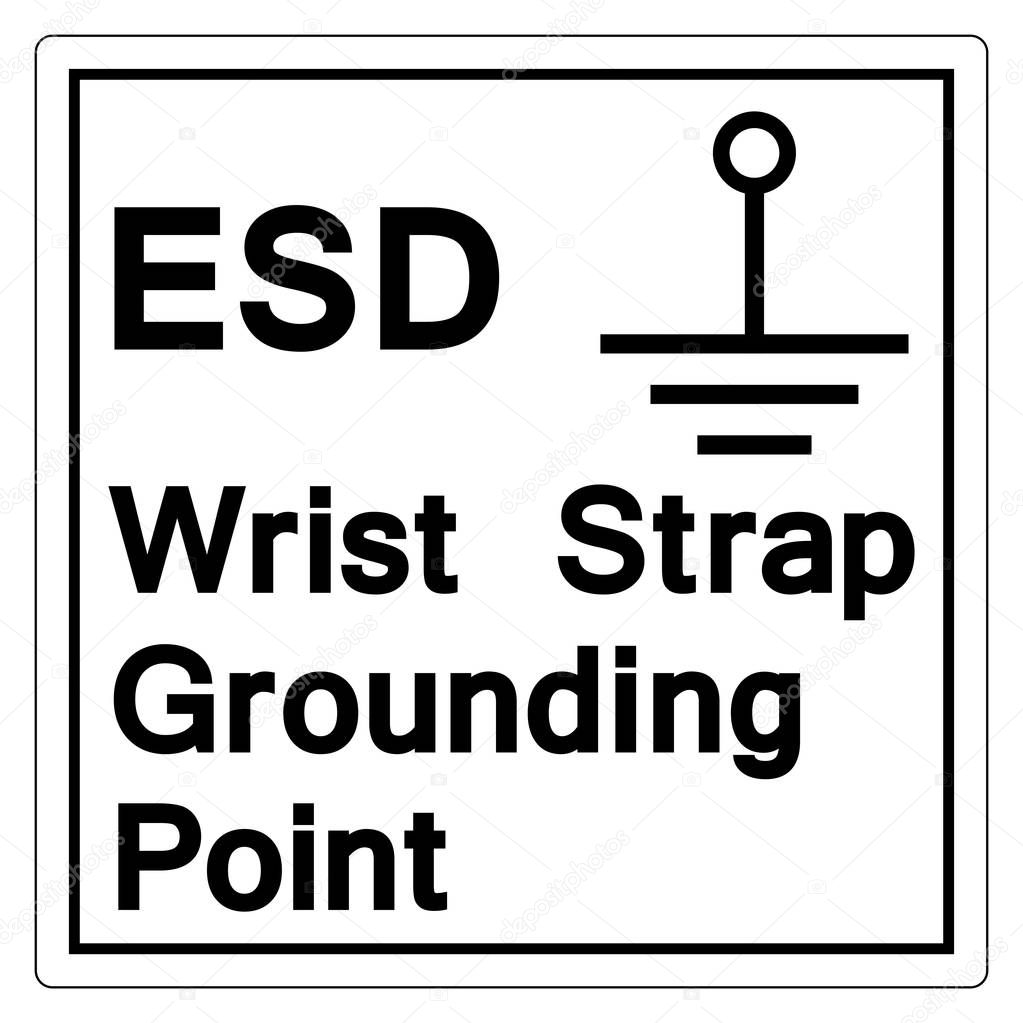 Grounding Point Symbol Sign, Vector Illustration, Isolate On White Background Label. EPS10 