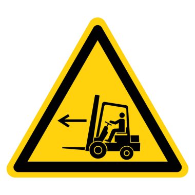 Forklift Noktası Sol Sembol İşareti, Vektör Çizimi, Beyaz Arka Plan Etiketini Yalıtma. Eps10 