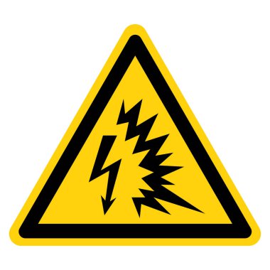 Arc Flash Symbol Sign, Vektör Çizimi, Beyaz Arka Plan Etiketinde Yalıtma. Eps10   
