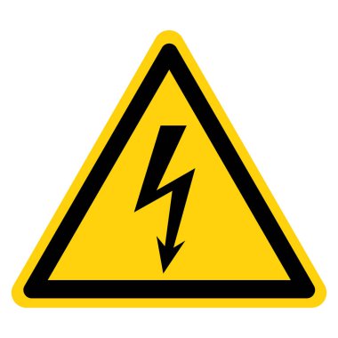 Danger Electricity Symbol Sign ,Vector Illustration, Isolate On White Background Label. EPS10  clipart