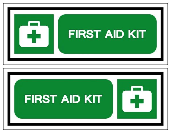 Symbol zestawu pierwszej pomocy, ilustracja wektora, izolowany na białym tle etykiety .EPS10 — Wektor stockowy