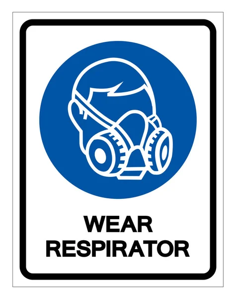 Use Signo de Símbolo de Respirador, Ilustración de Vectores, Aislado en la Etiqueta de Fondo Blanco. EPS10 — Vector de stock