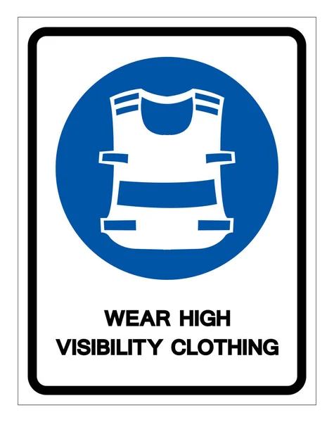 Dragen High Visibility Clothing Symbool Sign, Vector Illustration, Geïsoleerd op witte achtergrond label. EPS10 — Stockvector