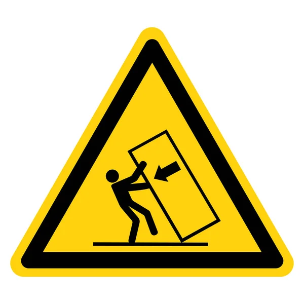 Ponta do esmagamento do corpo sobre o sinal do símbolo do perigo, ilustração do vetor, isolar na etiqueta de fundo branca .EPS10 — Vetor de Stock