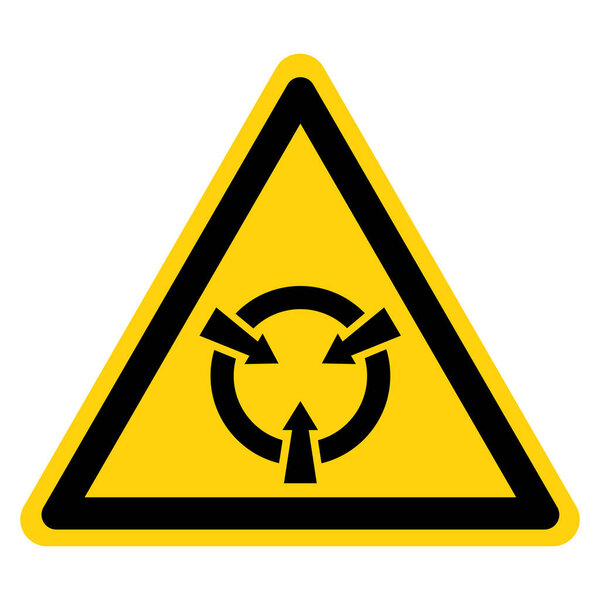 Electrostatic Sensitive Device (ESD) Symbol Sign, Vector Illustration, Isolate On White Background Label .EPS10  