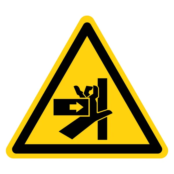 Fuerza de aplastamiento de mano del signo de símbolo izquierdo, ilustración vectorial, aislamiento en la etiqueta de fondo blanco .EPS10 — Vector de stock